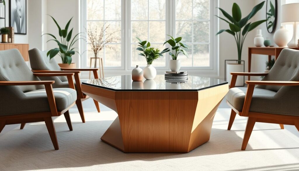 hexagonal coffee table