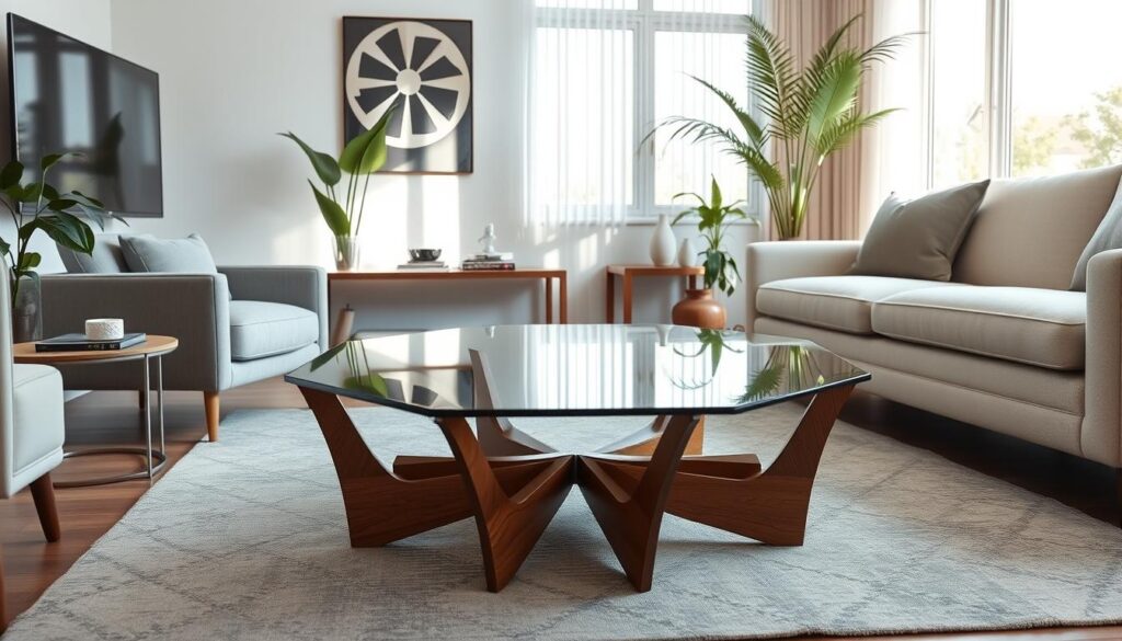 hexagonal coffee table