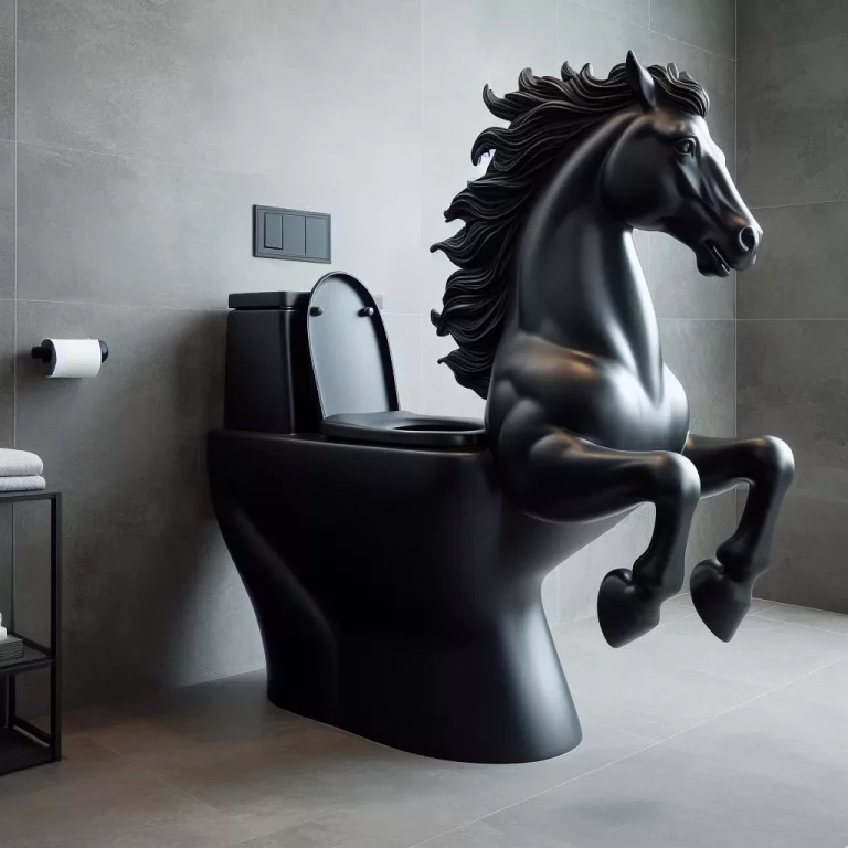 horse toilet the bold bathroom statement featured