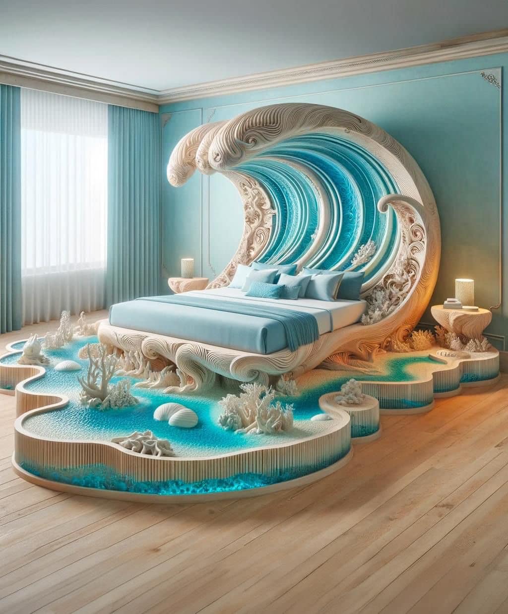 Ocean-Themed Bed: Transform Your Bedroom into a Coastal Sanctuary
